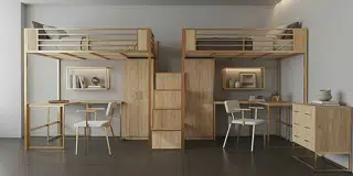 Двойная кровать-чердак Лофт